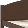 Estructura de cama madera maciza pino marrón oscuro 160x200 cm de vidaXL, Camas y somieres - Ref: Foro24-322045, Precio: 113,...