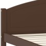 Estructura de cama madera maciza pino marrón oscuro 160x200 cm