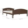 Estructura de cama madera maciza pino marrón oscuro 160x200 cm de vidaXL, Camas y somieres - Ref: Foro24-322045, Precio: 113,...