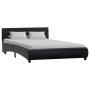 Estructura de cama de cuero sintético negro 140x200 cm de vidaXL, Camas y somieres - Ref: Foro24-285453, Precio: 189,46 €, De...
