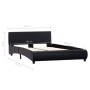 Estructura de cama de cuero sintético negro 140x200 cm de vidaXL, Camas y somieres - Ref: Foro24-285453, Precio: 189,46 €, De...