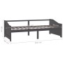Sofá cama 3 plazas madera maciza pino gris oscuro 90x200 cm de vidaXL, Camas y somieres - Ref: Foro24-322168, Precio: 88,03 €...