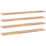 Estante flotante 4 uds madera acacia acabado aceite 120x20x2cm