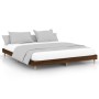 Bettgestell aus eichenbraunem Holzwerkstoff, 200 x 200 cm von vidaXL, Betten und Lattenroste - Ref: Foro24-832012, Preis: 142...
