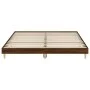 Bettgestell aus eichenbraunem Holzwerkstoff, 200 x 200 cm von vidaXL, Betten und Lattenroste - Ref: Foro24-832012, Preis: 138...