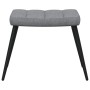Silla de relajación con reposapiés tela gris claro