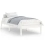 Solid white pine wood bed frame 100x200 cm by vidaXL, Beds and slatted bases - Ref: Foro24-810008, Price: 61,64 €, Discount: %