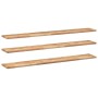 Estante flotante 3 uds madera acacia acabado aceite 160x20x2 cm