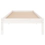 Massives Bettgestell aus weißem Kiefernholz, 100 x 200 cm von vidaXL, Betten und Lattenroste - Ref: Foro24-810008, Preis: 62,...