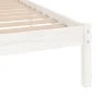 Solid white pine wood bed frame 100x200 cm by vidaXL, Beds and slatted bases - Ref: Foro24-810008, Price: 61,64 €, Discount: %