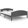Dark gray solid pine wood bed frame 160x200 cm by vidaXL, Beds and slatted bases - Ref: Foro24-322050, Price: 126,23 €, Disco...