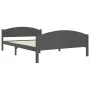 Dark gray solid pine wood bed frame 160x200 cm by vidaXL, Beds and slatted bases - Ref: Foro24-322050, Price: 126,23 €, Disco...