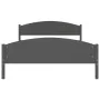 Dark gray solid pine wood bed frame 160x200 cm by vidaXL, Beds and slatted bases - Ref: Foro24-322050, Price: 126,23 €, Disco...