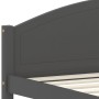 Dark gray solid pine wood bed frame 160x200 cm by vidaXL, Beds and slatted bases - Ref: Foro24-322050, Price: 127,39 €, Disco...
