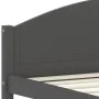 Dark gray solid pine wood bed frame 160x200 cm by vidaXL, Beds and slatted bases - Ref: Foro24-322050, Price: 126,23 €, Disco...
