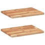 Estantes flotantes 2 uds madera acacia acabado aceite 40x30x2cm