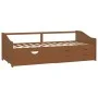 Sofá cama 3 plazas cajones pino macizo marrón miel 90x200 cm de vidaXL, Camas y somieres - Ref: Foro24-322171, Precio: 239,47...