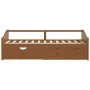 Sofá cama 3 plazas cajones pino macizo marrón miel 90x200 cm de vidaXL, Camas y somieres - Ref: Foro24-322171, Precio: 239,47...