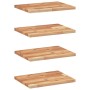 Estantes flotantes 4 uds madera acacia acabado aceite 40x30x2cm