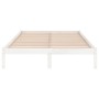 White solid pine wood bed frame 140x190 cm by vidaXL, Beds and slatted bases - Ref: Foro24-809998, Price: 87,82 €, Discount: %
