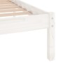 Weißer Bettrahmen aus massivem Kiefernholz, 140 x 190 cm von vidaXL, Betten und Lattenroste - Ref: Foro24-809998, Preis: 87,8...