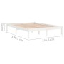 Weißer Bettrahmen aus massivem Kiefernholz, 140 x 190 cm von vidaXL, Betten und Lattenroste - Ref: Foro24-809998, Preis: 87,8...