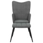 Sillón de relax con taburete tela gris oscuro