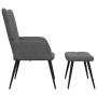 Sillón de relax con taburete tela gris oscuro