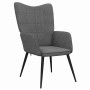 Sillón de relax con taburete tela gris oscuro