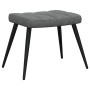 Sillón de relax con taburete tela gris oscuro