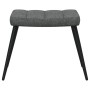 Sillón de relax con taburete tela gris oscuro