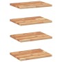 Estantes flotantes 4 uds madera acacia acabado aceite 60x30x2cm