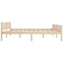 Solid pine wood bed frame 200x200 cm by vidaXL, Beds and slatted bases - Ref: Foro24-322102, Price: 123,25 €, Discount: %