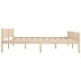 Solid pine wood bed frame 200x200 cm by vidaXL, Beds and slatted bases - Ref: Foro24-322102, Price: 122,20 €, Discount: %