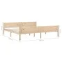 Solid pine wood bed frame 200x200 cm by vidaXL, Beds and slatted bases - Ref: Foro24-322102, Price: 122,20 €, Discount: %