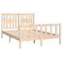 Bed frame with solid pine wood headboard 120x200 cm by vidaXL, Beds and slatted bases - Ref: Foro24-3188161, Price: 121,75 €,...