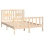 Bed frame with solid pine wood headboard 120x200 cm by vidaXL, Beds and slatted bases - Ref: Foro24-3188161, Price: 120,24 €,...