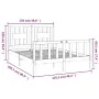 Bed frame with solid pine wood headboard 120x200 cm by vidaXL, Beds and slatted bases - Ref: Foro24-3188161, Price: 120,24 €,...