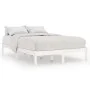 White solid wood bed frame Supe King 180x200 cm by vidaXL, Beds and slatted bases - Ref: Foro24-810033, Price: 102,87 €, Disc...