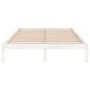 White solid wood bed frame Supe King 180x200 cm by vidaXL, Beds and slatted bases - Ref: Foro24-810033, Price: 102,87 €, Disc...