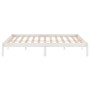 Weißer Massivholzbettrahmen Supe King 180x200 cm von vidaXL, Betten und Lattenroste - Ref: Foro24-810033, Preis: 107,53 €, Ra...