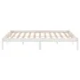 White solid wood bed frame Supe King 180x200 cm by vidaXL, Beds and slatted bases - Ref: Foro24-810033, Price: 102,87 €, Disc...