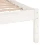 White solid wood bed frame Supe King 180x200 cm by vidaXL, Beds and slatted bases - Ref: Foro24-810033, Price: 102,87 €, Disc...