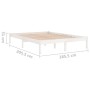Weißer Massivholzbettrahmen Supe King 180x200 cm von vidaXL, Betten und Lattenroste - Ref: Foro24-810033, Preis: 107,53 €, Ra...