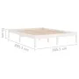 White solid wood bed frame Supe King 180x200 cm by vidaXL, Beds and slatted bases - Ref: Foro24-810033, Price: 102,87 €, Disc...