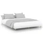 White engineered wood bed frame 200x200 cm by vidaXL, Beds and slatted bases - Ref: Foro24-832005, Price: 140,51 €, Discount: %