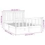Bed frame with solid pine wood headboard 120x200 cm by vidaXL, Beds and slatted bases - Ref: Foro24-3188201, Price: 118,16 €,...