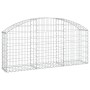 Cesta de gaviones forma arco hierro galvanizado 150x30x60/80 cm