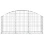 Cesta de gaviones forma arco hierro galvanizado 150x30x60/80 cm