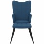 Sillón de relax con reposapiés tela azul